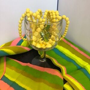 Vintage Lemon Colored Beaded Necklace
